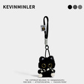 Kevinminler Original Cute Little Black Cat Plush Doll Keychain Bag Pendant Doll Car Pendant Decoration Gift