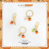 Good Persimmon Happens Cute Persimmon Peanut Keychain Airpods Bag Pendant U Disk Anti-Lost Car Pendant Accessories