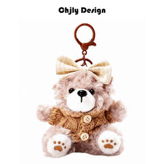 New Niche Baked Bear Bag Pendant, High-End Plush Toy, School Bag Pendant, Cute Keychain