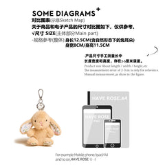 Haverose Original Niche Rabbit Pendant Small Doll Cute Plush Doll Holiday Gift School Bag Pendant For Women