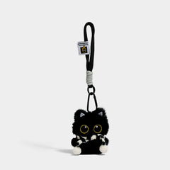 Kevinminler Original Cute Little Black Cat Plush Doll Keychain Bag Pendant Doll Car Pendant Decoration Gift