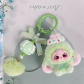 Flocked Dessert Three-Year-Old Baby Jewelry Accessories Cartoon Cute Key Chain Bag Charm Live Broadcast Trendy Small Pendant
