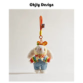 Popular Plush Soft Keychain Pendant Little Red Book Same Style Cute Rabbit Plush Doll Cartoon Bag Pendant For Women