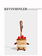 Kevinkinler Original Cute Strawberry Cake Plush Doll Keychain Bag Pendant Pendant Birthday Gift