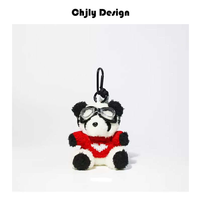 New Niche Baked Bear Bag Pendant, High-End Plush Toy, School Bag Pendant, Cute Keychain