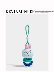 Kevinminler Original Cute Rabbit Plush Doll Keychain Pendant Doll Bag Pendant Gift