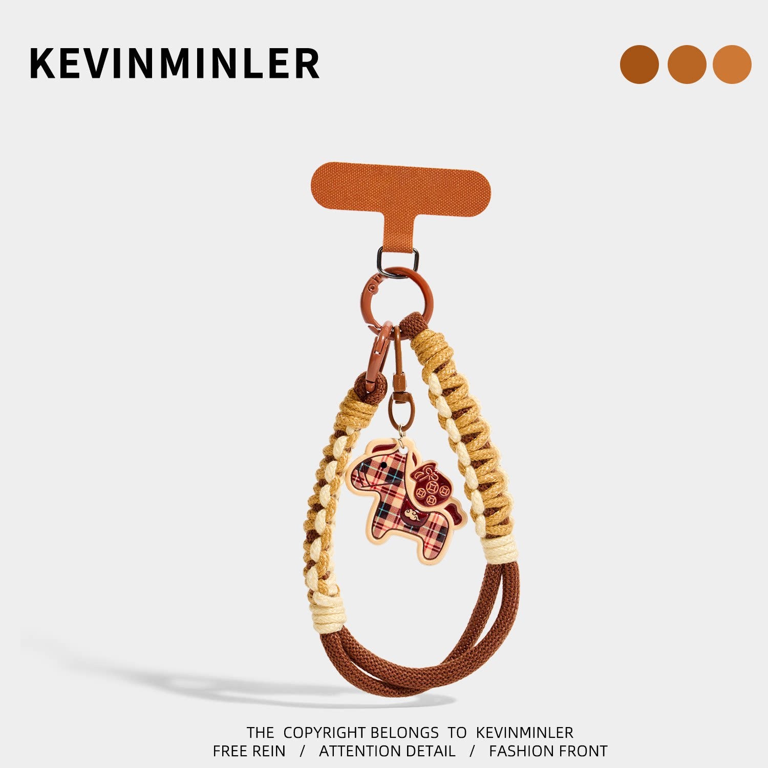 Kevinminler Original Lucky Bag Pony Bag Pendant Mobile Phone Lanyard Blue Braided Rope Pendant Birthday Gift