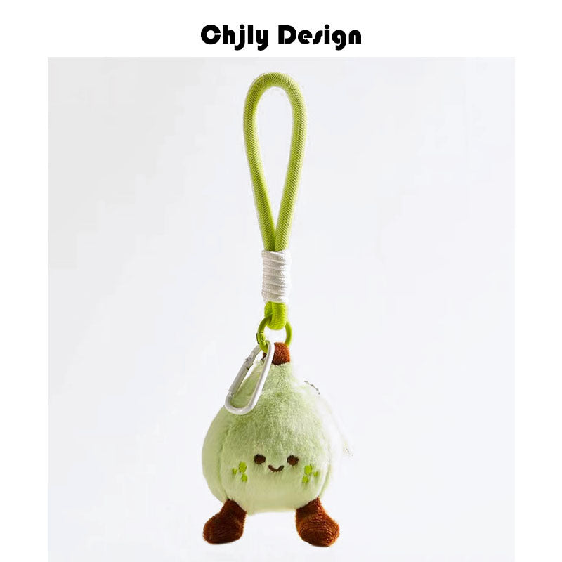 Jc Same Style Simulation Cute Croissant Bread Doll Bag Pendant Creative Plush Vegetable And Fruit Keychain For Women