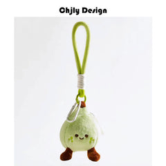 Jc Same Style Simulation Cute Croissant Bread Doll Bag Pendant Creative Plush Vegetable And Fruit Keychain For Women
