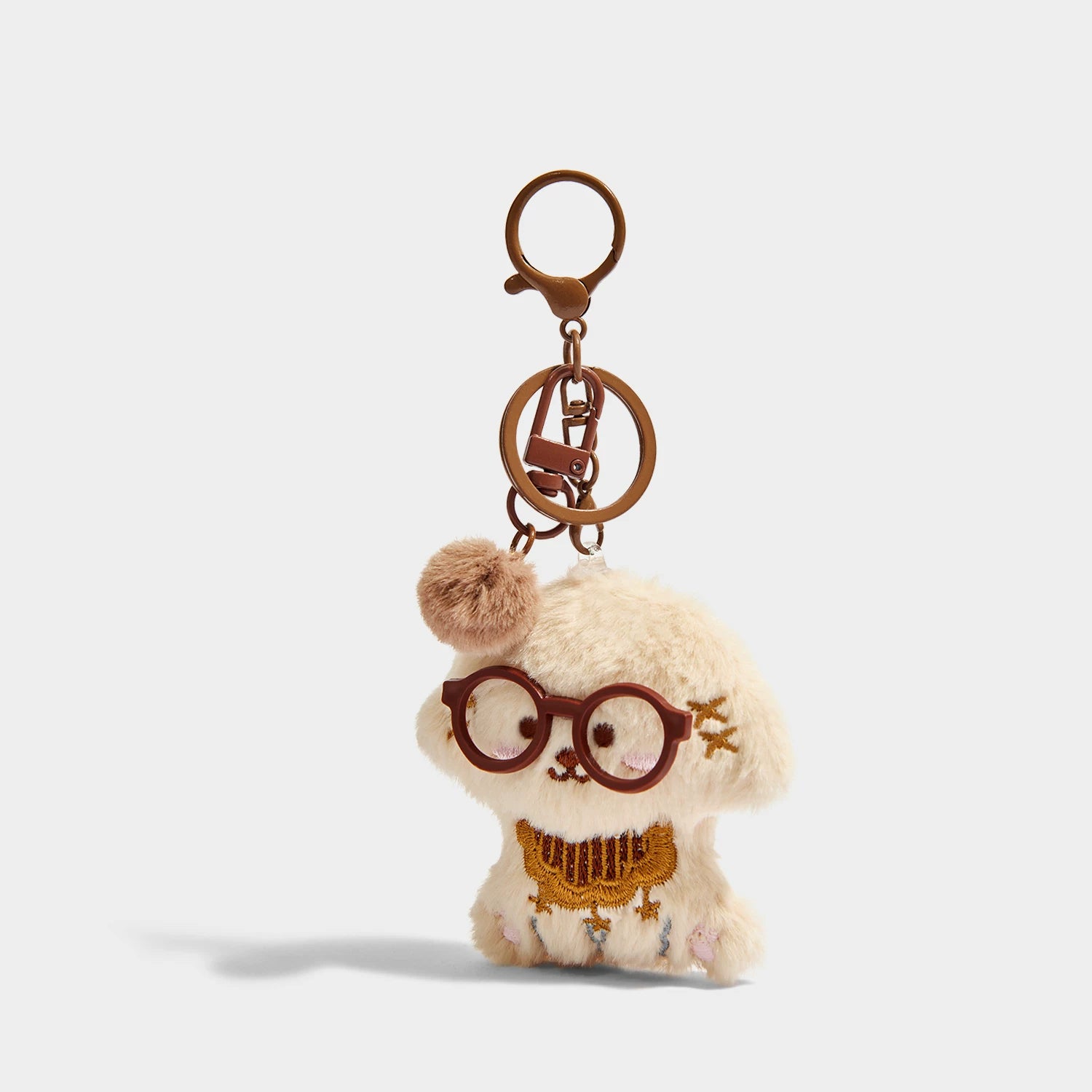 Kevinminler Creates Cute Glasses Puppy Plush Bag Pendant Keychain Doll Pendant Christmas Gift