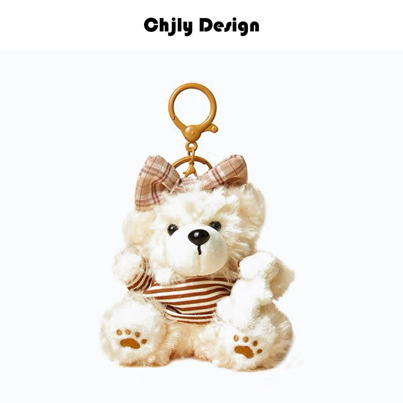 New Niche Baked Bear Bag Pendant, High-End Plush Toy, School Bag Pendant, Cute Keychain