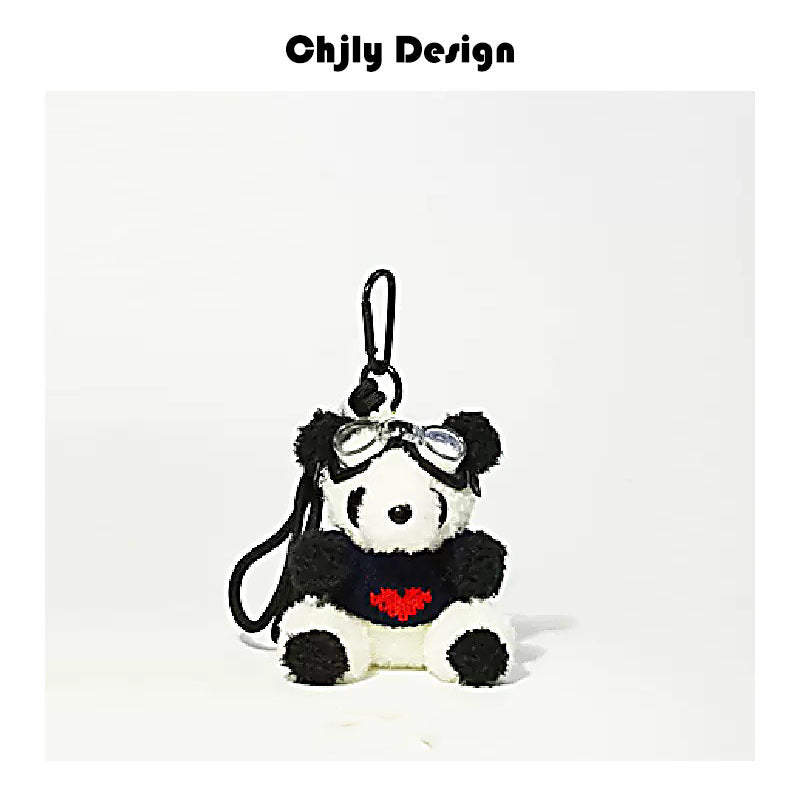New Niche Baked Bear Bag Pendant, High-End Plush Toy, School Bag Pendant, Cute Keychain