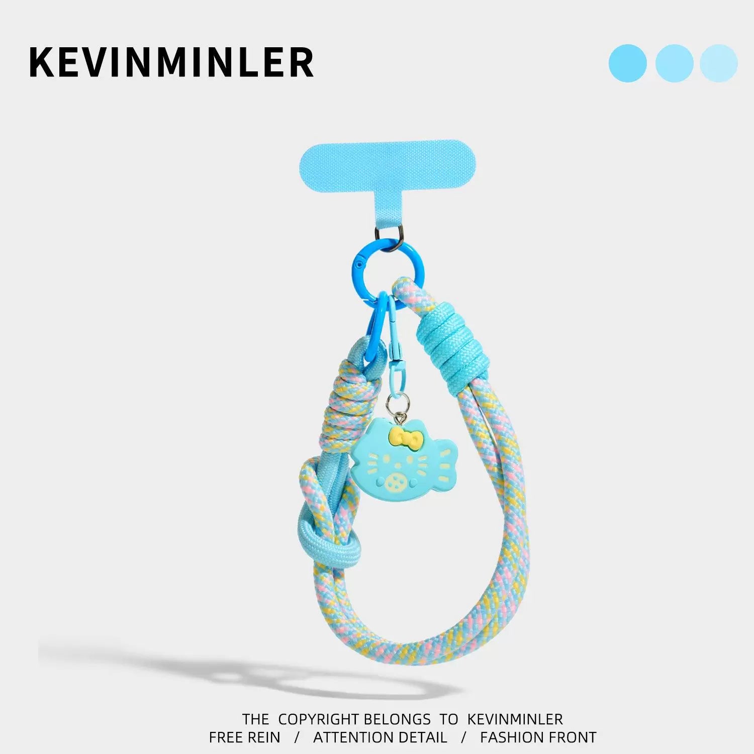 Kevinminler Original Lucky Bag Pony Bag Pendant Mobile Phone Lanyard Blue Braided Rope Pendant Birthday Gift