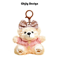 New Niche Baked Bear Bag Pendant, High-End Plush Toy, School Bag Pendant, Cute Keychain
