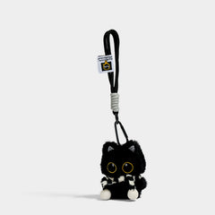 Kevinminler Original Cute Little Black Cat Plush Doll Keychain Bag Pendant Doll Car Pendant Decoration Gift