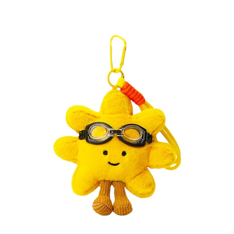 Jc Same Style Simulation Cute Croissant Bread Doll Bag Pendant Creative Plush Vegetable And Fruit Keychain For Women