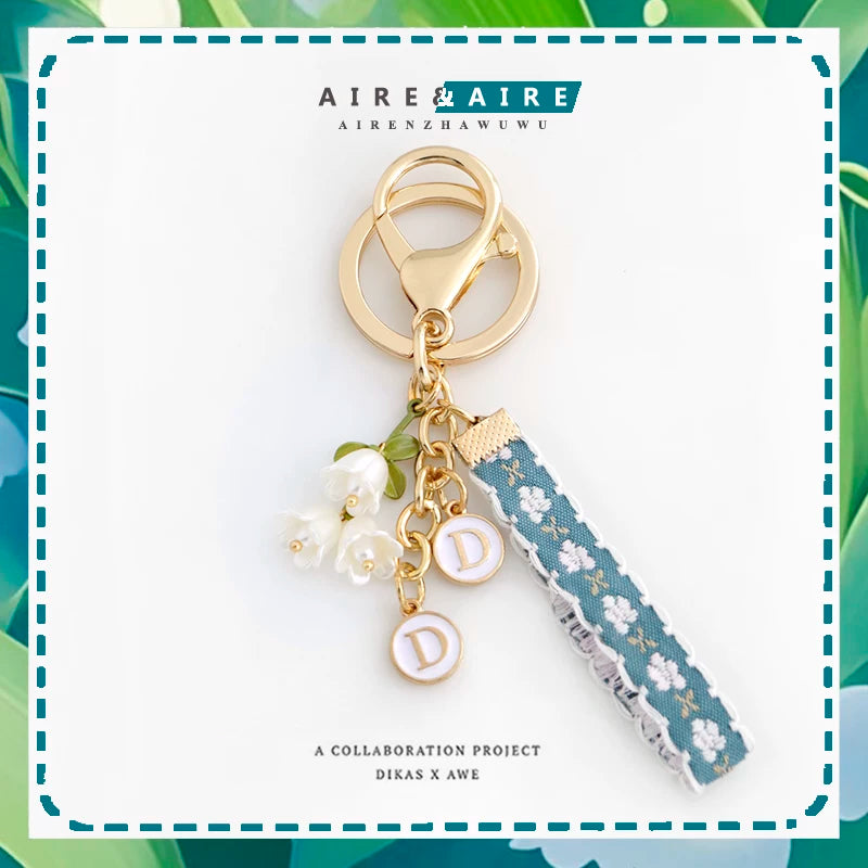 Forest Style Lily Of The Valley Keychain, Sweet Little Fresh Flower, Airpods Pendant, U Disk Anti-Lost Bag Pendant
