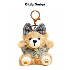 New Niche Baked Bear Bag Pendant, High-End Plush Toy, School Bag Pendant, Cute Keychain