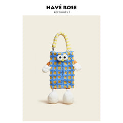 Haverose Original Cute Plush Doll Car Toilet Paper Box Creative Household Tissue Box Wall-Mounted Storage Bag