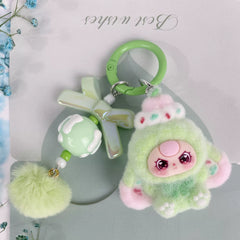 Flocked Dessert Three-Year-Old Baby Jewelry Accessories Cartoon Cute Key Chain Bag Charm Live Broadcast Trendy Small Pendant