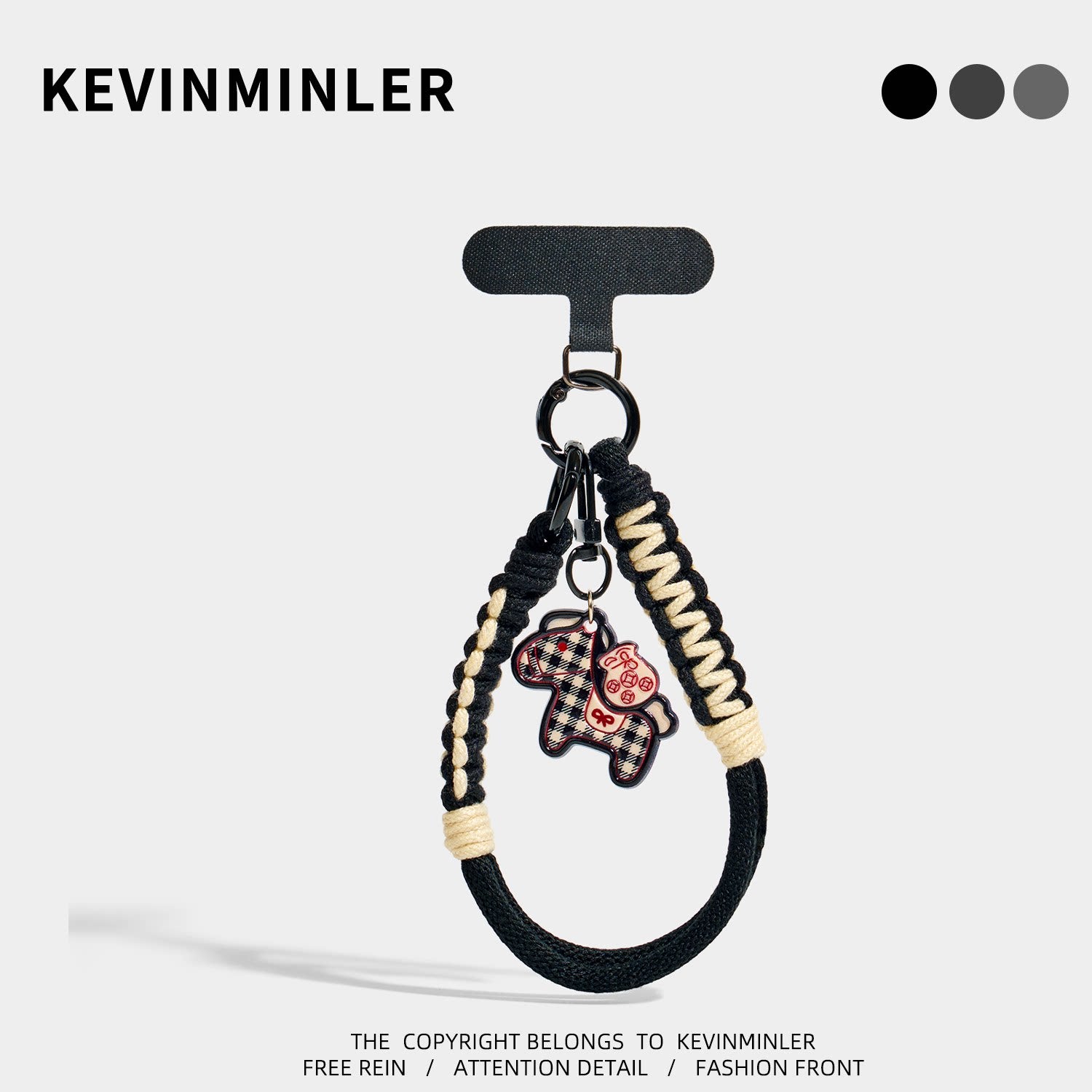 Kevinminler Original Lucky Bag Pony Bag Pendant Mobile Phone Lanyard Blue Braided Rope Pendant Birthday Gift