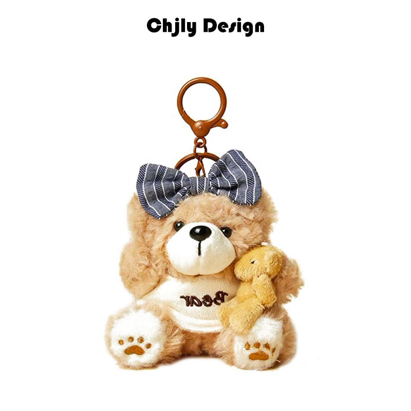 New Niche Baked Bear Bag Pendant, High-End Plush Toy, School Bag Pendant, Cute Keychain