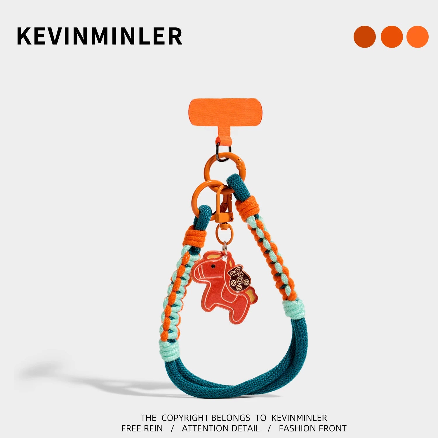 Kevinminler Original Lucky Bag Pony Bag Pendant Mobile Phone Lanyard Blue Braided Rope Pendant Birthday Gift