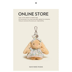 Haverose Original Niche Rabbit Pendant Small Doll Cute Plush Doll Holiday Gift School Bag Pendant For Women