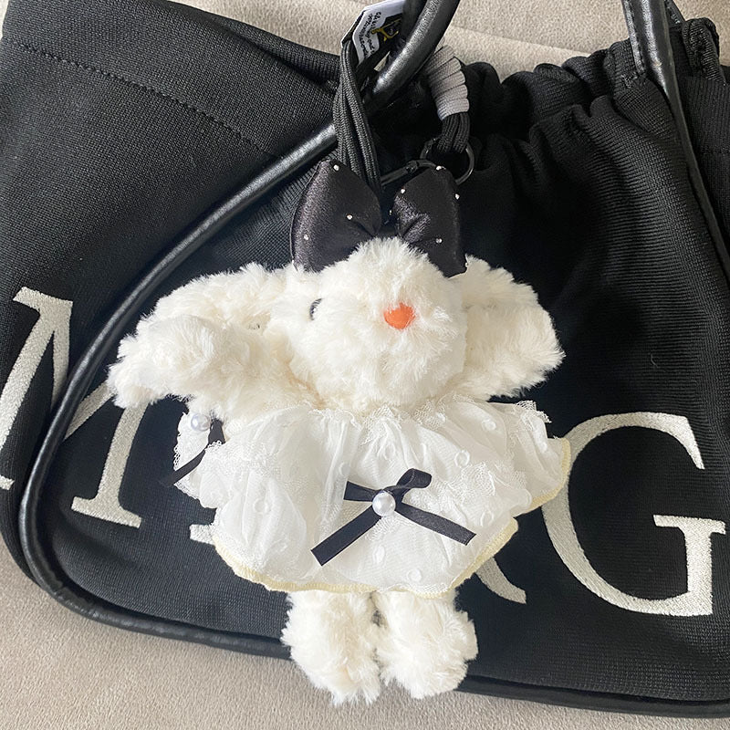 Cute Tulip Gauze Skirt, Long Ears, Rabbit Bag Pendant, High-End Plush Pendant, Keychain, Bestie Gift