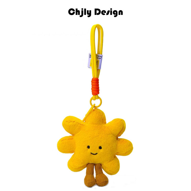 Jc Same Style Simulation Cute Croissant Bread Doll Bag Pendant Creative Plush Vegetable And Fruit Keychain For Women
