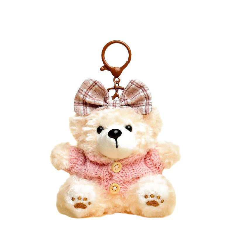 New Niche Baked Bear Bag Pendant, High-End Plush Toy, School Bag Pendant, Cute Keychain