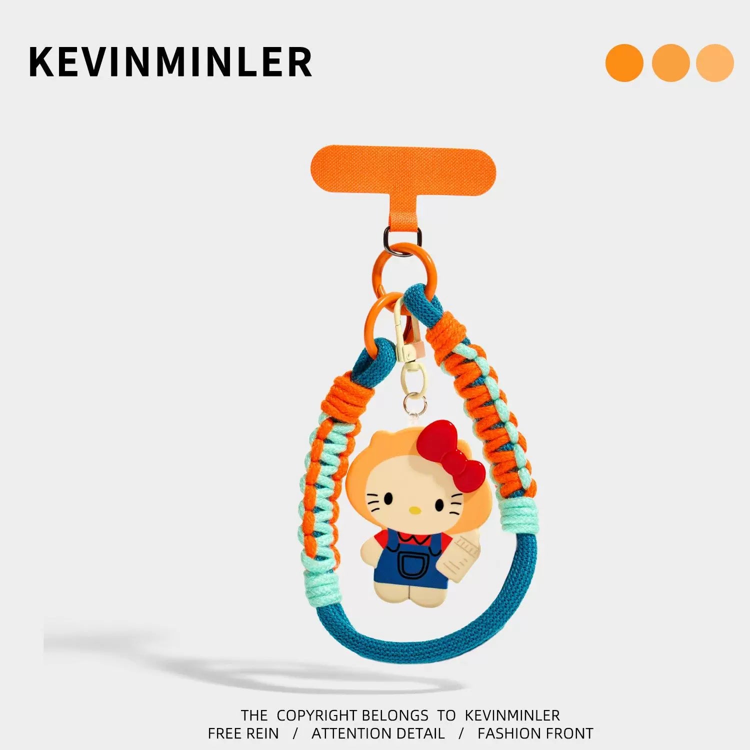 Kevinminler Original Lucky Bag Pony Bag Pendant Mobile Phone Lanyard Blue Braided Rope Pendant Birthday Gift