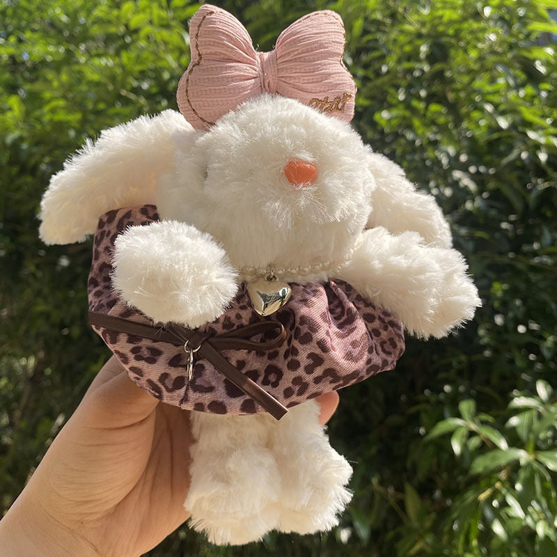 Cute Tulip Gauze Skirt, Long Ears, Rabbit Bag Pendant, High-End Plush Pendant, Keychain, Bestie Gift