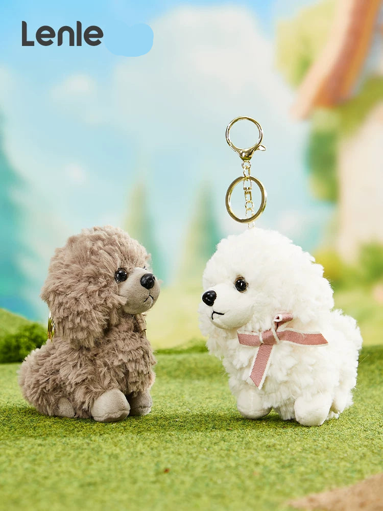 Smart Dog Doll Bag Pendant Little Teddy Key Chain Cute Stuffed Doll Girl School Bag Pendant