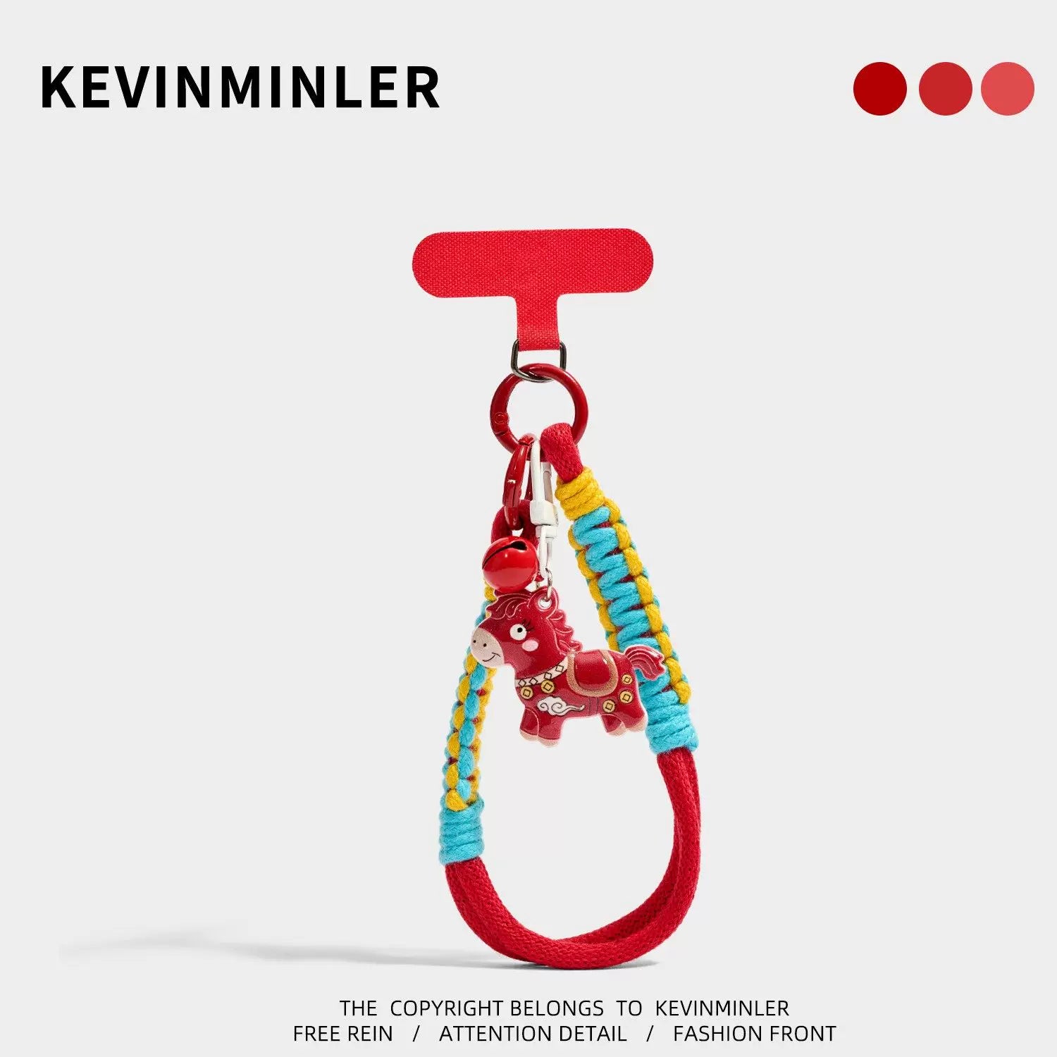 Kevinminler Original Lucky Bag Pony Bag Pendant Mobile Phone Lanyard Blue Braided Rope Pendant Birthday Gift