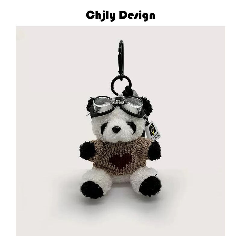 New Niche Baked Bear Bag Pendant, High-End Plush Toy, School Bag Pendant, Cute Keychain