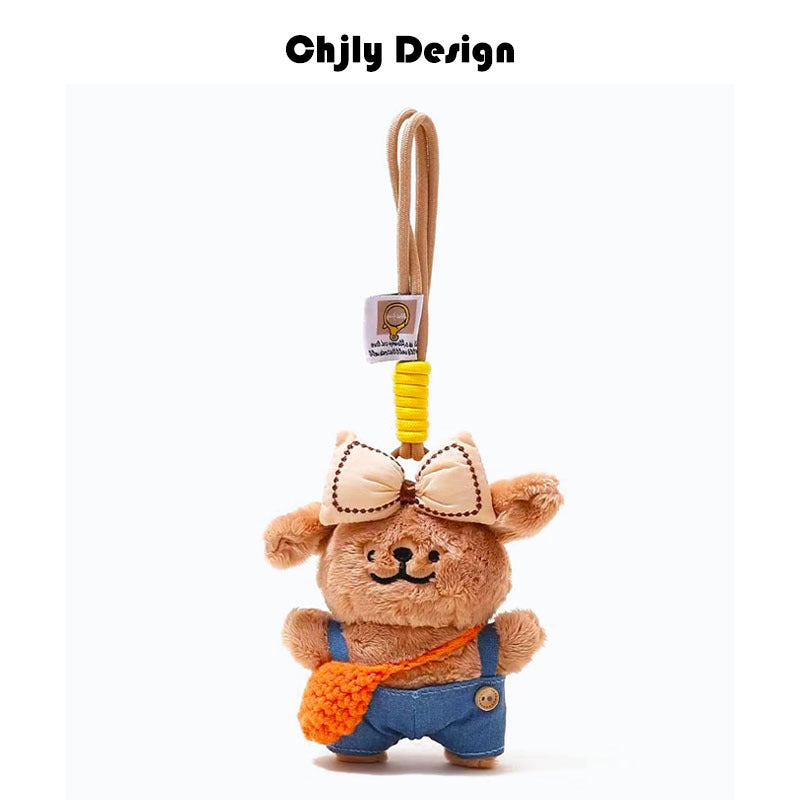Jc Same Style Simulation Cute Croissant Bread Doll Bag Pendant Creative Plush Vegetable And Fruit Keychain For Women