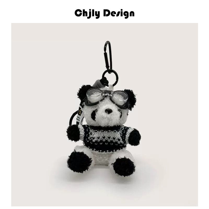 New Niche Baked Bear Bag Pendant, High-End Plush Toy, School Bag Pendant, Cute Keychain