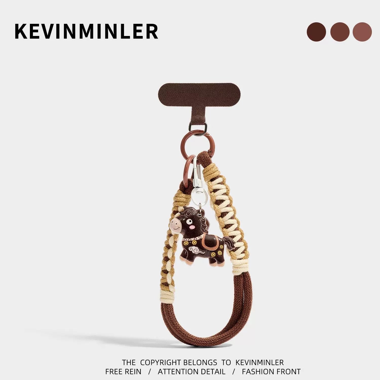 Kevinminler Original Lucky Bag Pony Bag Pendant Mobile Phone Lanyard Blue Braided Rope Pendant Birthday Gift