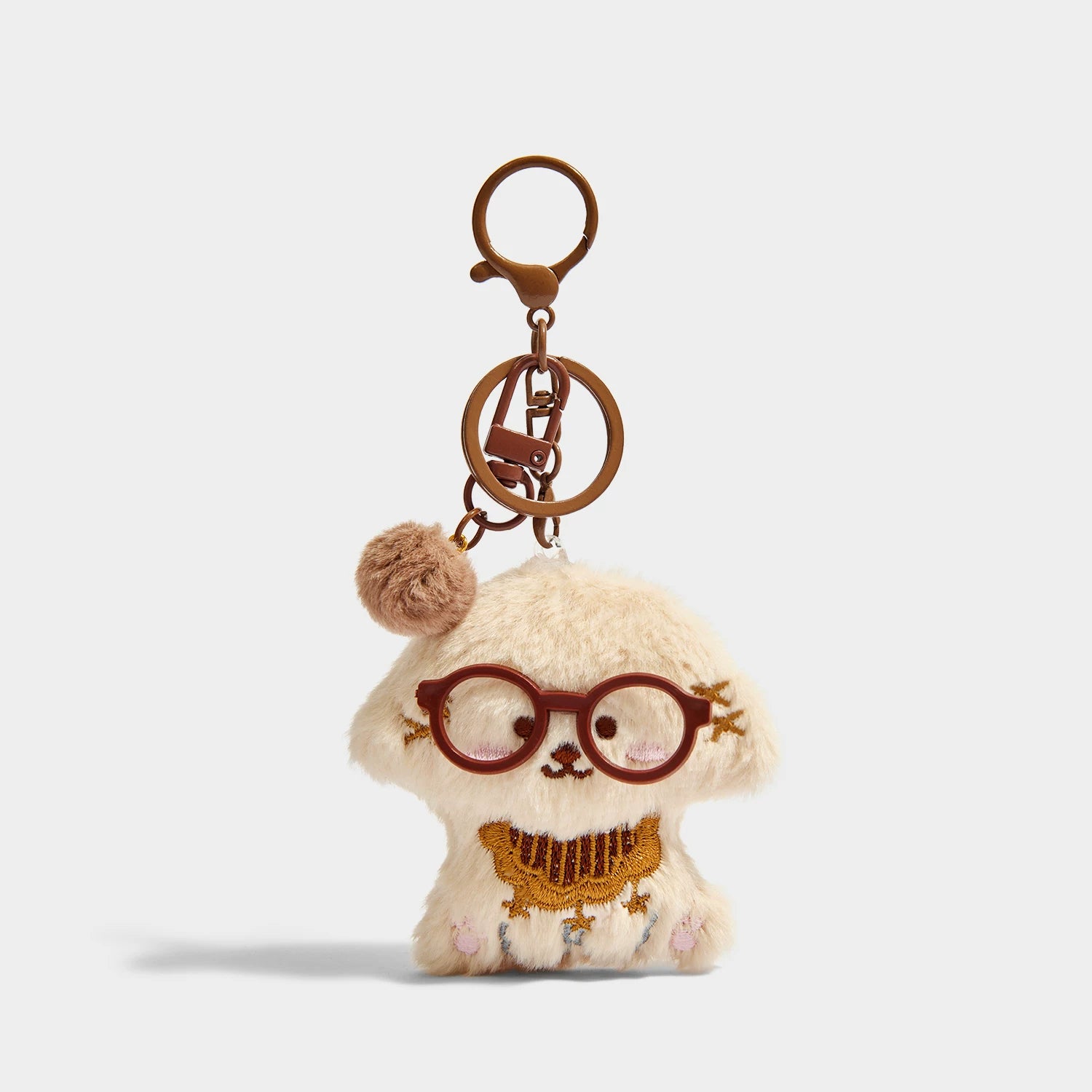 Kevinminler Creates Cute Glasses Puppy Plush Bag Pendant Keychain Doll Pendant Christmas Gift