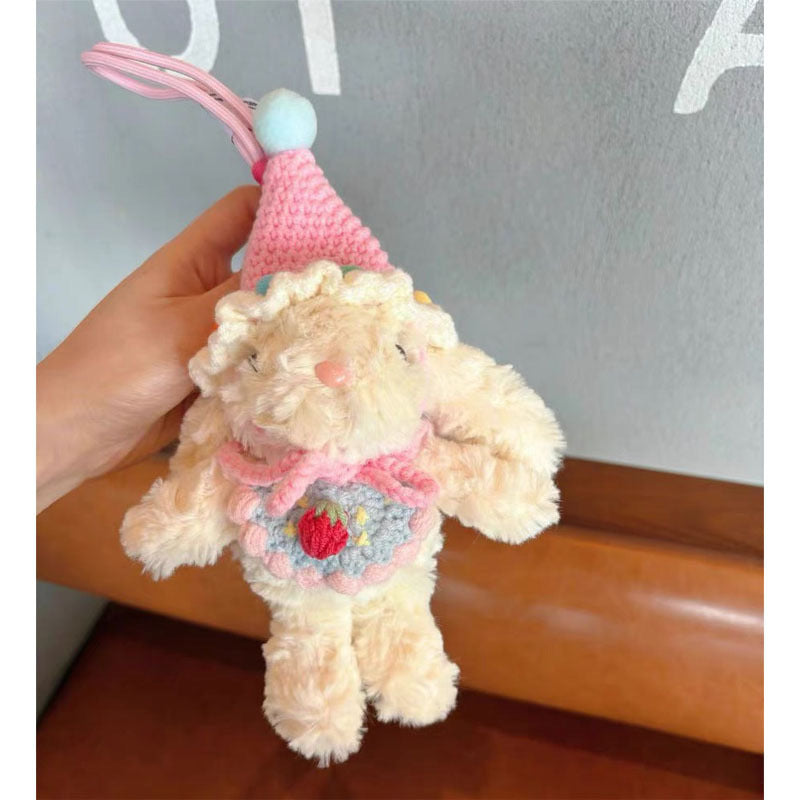 Cute Tulip Gauze Skirt, Long Ears, Rabbit Bag Pendant, High-End Plush Pendant, Keychain, Bestie Gift