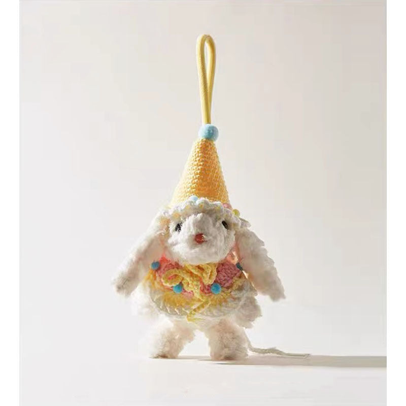 Cute Tulip Gauze Skirt, Long Ears, Rabbit Bag Pendant, High-End Plush Pendant, Keychain, Bestie Gift