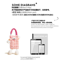 Haverose Original Cute Plush Doll Car Toilet Paper Box Creative Household Tissue Box Wall-Mounted Storage Bag