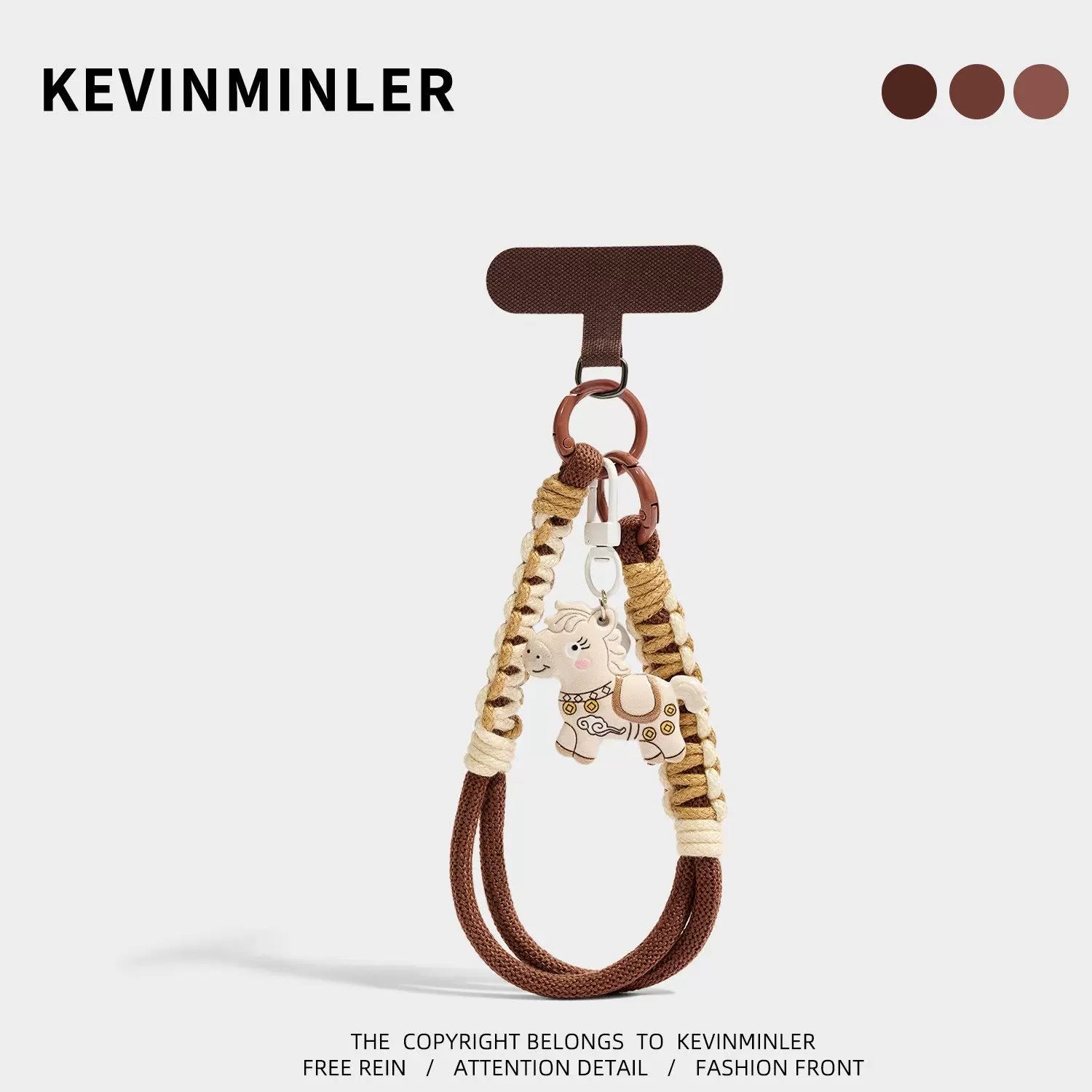 Kevinminler Original Lucky Bag Pony Bag Pendant Mobile Phone Lanyard Blue Braided Rope Pendant Birthday Gift