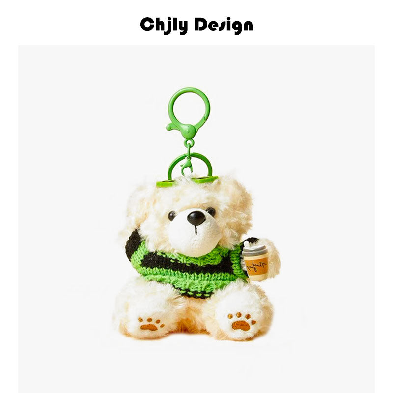 New Niche Baked Bear Bag Pendant, High-End Plush Toy, School Bag Pendant, Cute Keychain