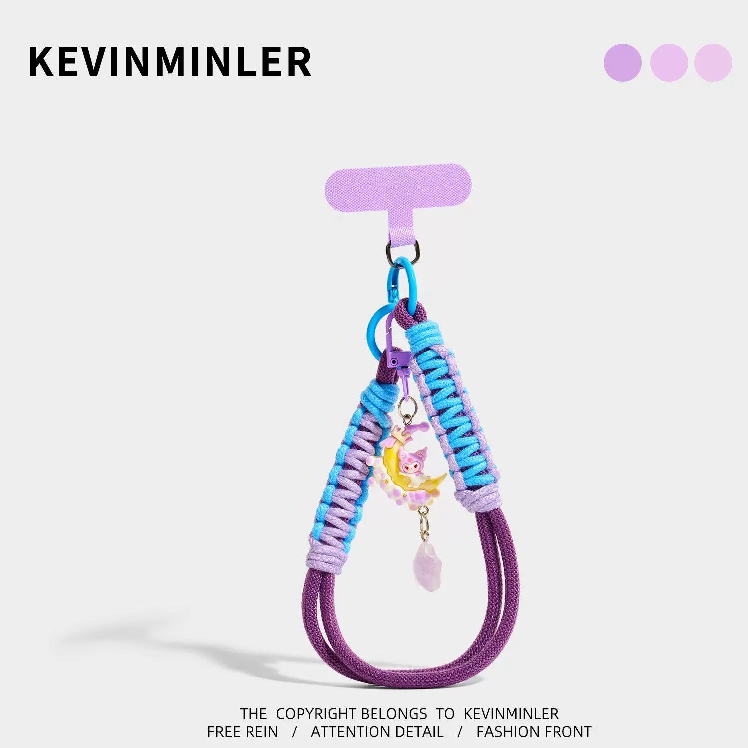 Kevinminler Original Lucky Bag Pony Bag Pendant Mobile Phone Lanyard Blue Braided Rope Pendant Birthday Gift