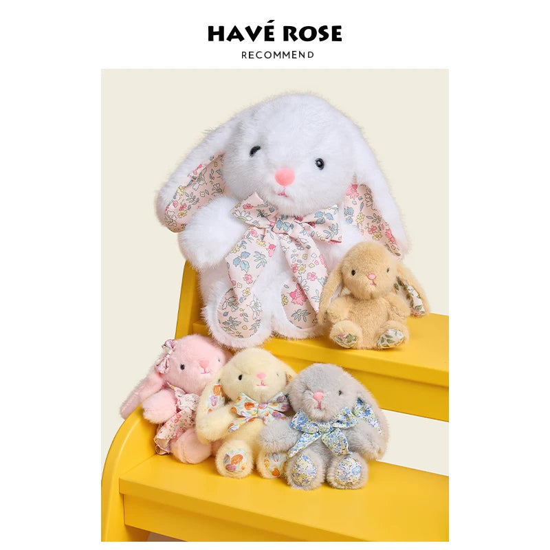 Haverose Original Niche Rabbit Pendant Small Doll Cute Plush Doll Holiday Gift School Bag Pendant For Women