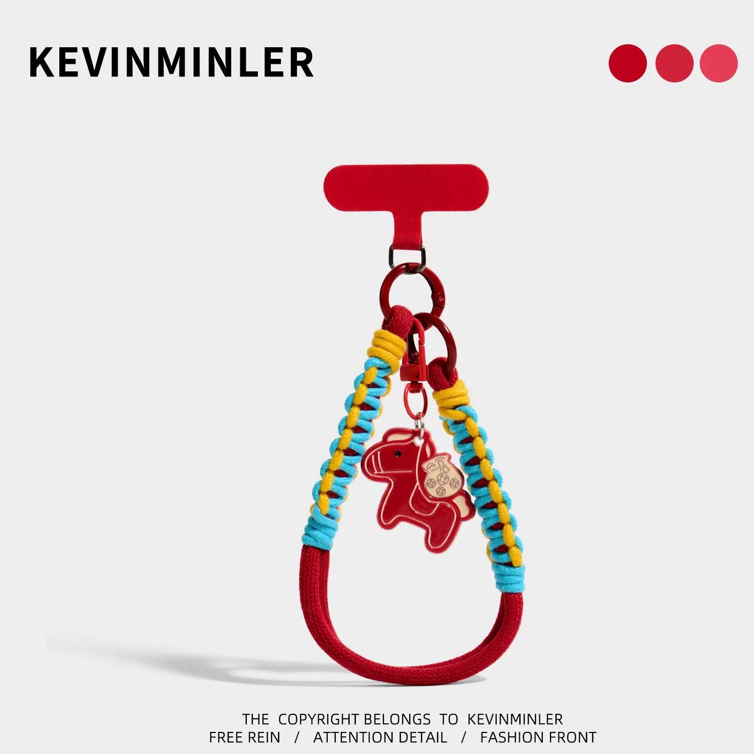 Kevinminler Original Lucky Bag Pony Bag Pendant Mobile Phone Lanyard Blue Braided Rope Pendant Birthday Gift