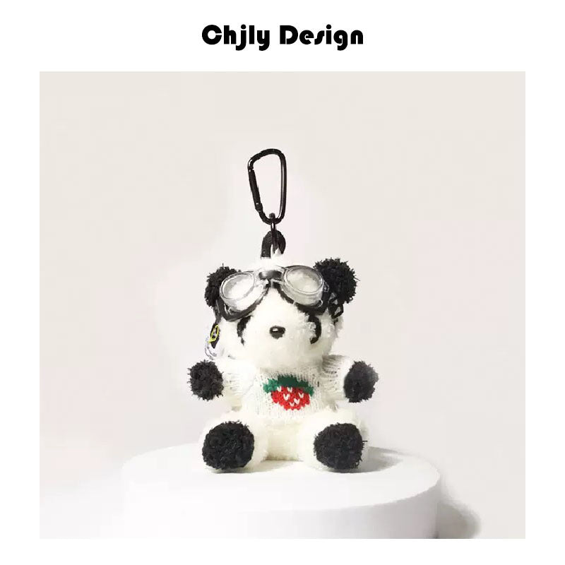 New Niche Baked Bear Bag Pendant, High-End Plush Toy, School Bag Pendant, Cute Keychain