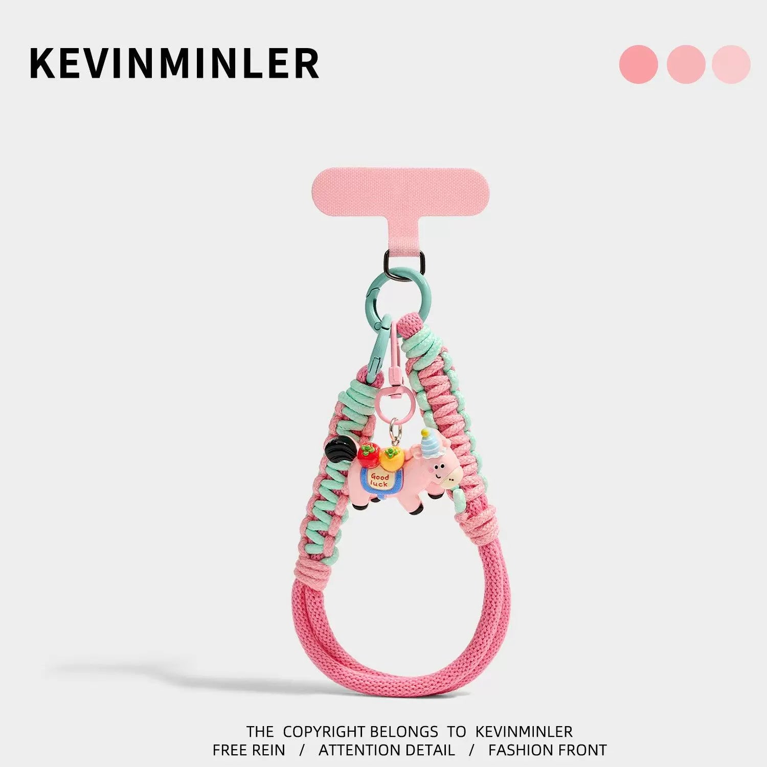 Kevinminler Original Lucky Bag Pony Bag Pendant Mobile Phone Lanyard Blue Braided Rope Pendant Birthday Gift